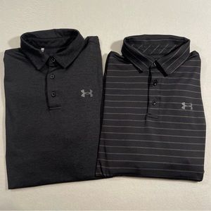 Under Armour Mens The Playoff Polo (Lot of 2) Size Medium Style# 1327037